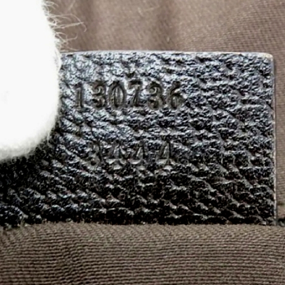 ๐ GUCCi ยฎ๏ธ Brown Monogram Cloth & Leather Shoulder Bag Purse - Picture 7 of 16